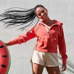 Offline by Aerie Throwback Quarter Zip Sweatshirt